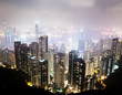 Hong Kong island from Victoria's Peak at night