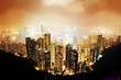 Hong Kong island from Victoria's Peak at night