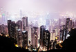 Hong Kong island from Victoria's Peak at night