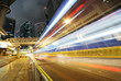 traffic in Hong Kong at night