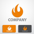 Stylized logo fire # Vector