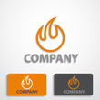 Stylized logo fire # Vector