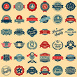 Collection of Premium Quality and Guarantee Labels retro vintage