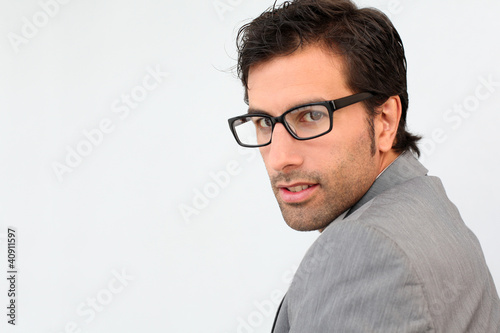 Photo: Portrait of businessman with eyeglasses Portrait of businessman with eyeglasses