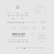 Light Web UI Elements Design Gray.