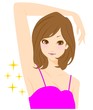 美容　ワキ　女性