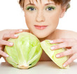 woman with vegetables