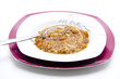 Linsensuppe auf Löffel