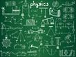 Physical formulas and phenomenons on school board