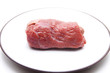 Rinderroulade auf Porzellanteller