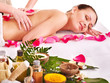 Woman getting massage in spa. Woman getting massage in spa.