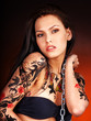 Girl with body art.