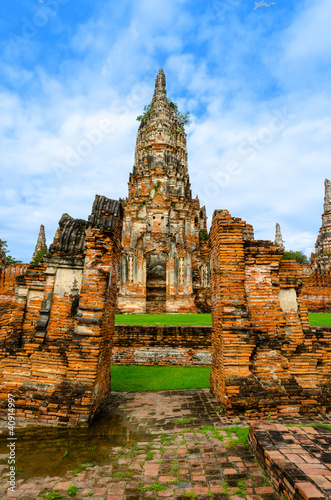 Photo: Ruin Brick Temple in Ayuttaya, Thailand Ruin Brick Temple in Ayuttaya, Thailand