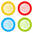 One two three four - vector progress icons