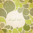 Vector Green abstract retro background