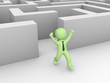 3d man found a way out of a labyrinth