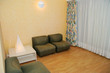 Modern living room space with curtain