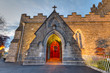 Holy Trinity Abbey church in Adare at night, Ireland Holy Trinity Abbey church in Adare at night, Ireland