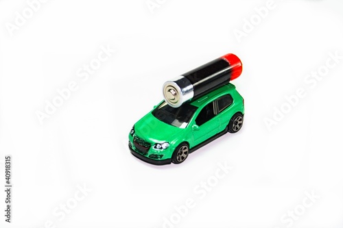 Foto: Batterie auf Auto Batterie auf Auto