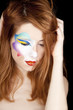 Beautiful redhead girl with make-up.