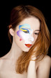 Beautiful redhead girl with make-up.