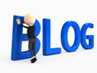 3d person creating blog