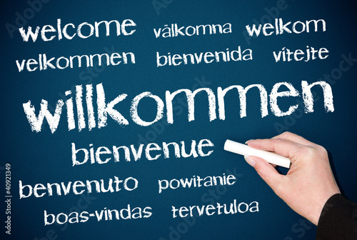 Illustration: willkommen willkommen
