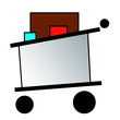 Logo caddie commerce, supermarché, hypermarché