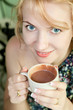 Beautiful woman with a cup of chocolate Beautiful woman with a cup of chocolate
