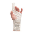 verbundene hand - mullbinde weiß
