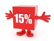 15 Percent off - discount happy figure