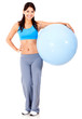 Fit woman with Swiss ball