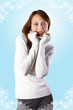 Young girl in white sweater Young girl in white sweater