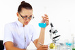Female scientist in a chemistry laboratory