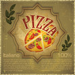 Pizza on grunge Background