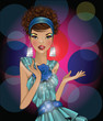 Vektor: Disco glamour girl Disco glamour girl