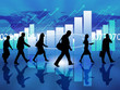 Illustration of a crowd of business people