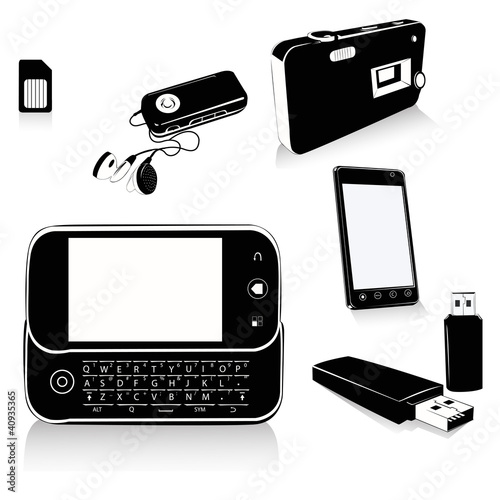 Vector: Multimedia Gadgets .Vector illustrations Multimedia Gadgets .Vector illustrations