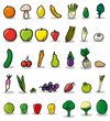 Vector: Kits de Fruits et Légumes Kits de Fruits et Légumes