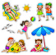 Vektor: kids in summer kids in summer