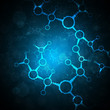 Futuristic dna, abstract molecule, cell illustration eps10