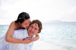 Couple in love enjoying a summer holiday.