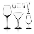 Vector illustration-glasses on white background