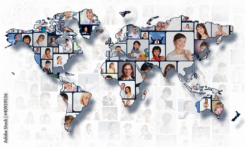 Illustration: World map background World map background