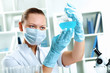 Young scientist working in laboratory