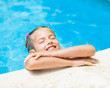 Pretty young girl at pool