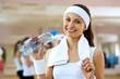 Woman in sport wear doing sport in gym