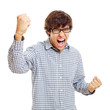 Winning young man