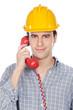 worker talking on the phone