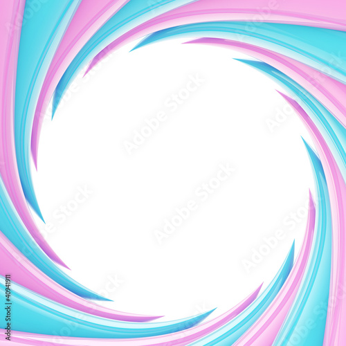 Illustration: Circular abstract frame made of wavy elements Circular abstract frame made of wavy elements